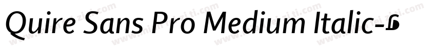 Quire Sans Pro Medium Italic字体转换